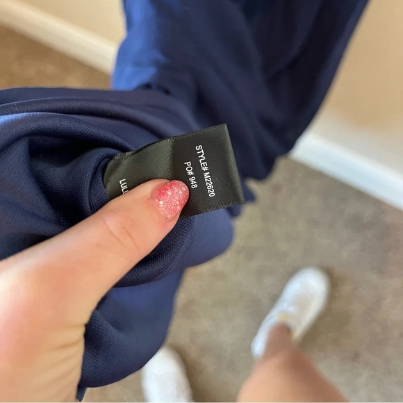 Lulus So Far Gown Navy Blue Lace Maxi Dress - Picture 10 of 10